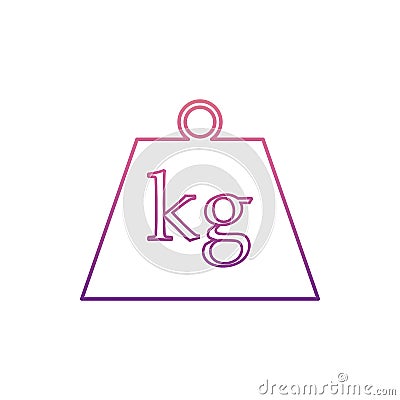 weighticon in Nolan style. One of web collection icon can be used for UI, UX Stock Photo