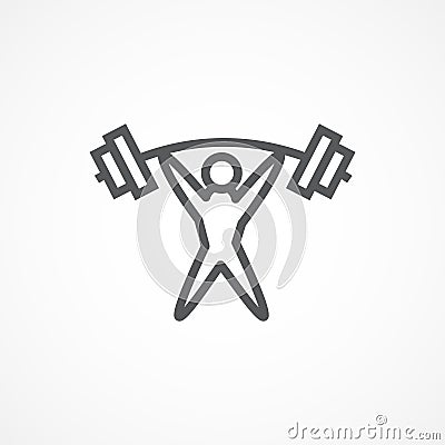 Weightlifter Icon Vector Illustration