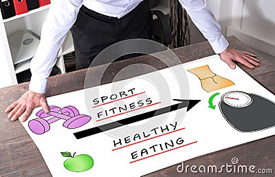 Weightloss concept on a desk Stock Photo