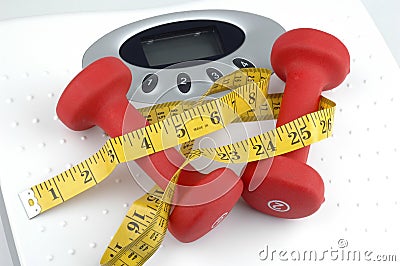 Weights and Scale Stock Photo