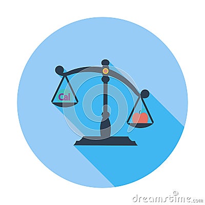 Weights single flat icon. Vector Illustration