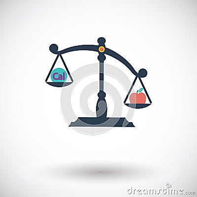 Weights single flat icon. Vector Illustration