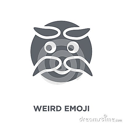 Weird emoji icon from Emoji collection. Vector Illustration