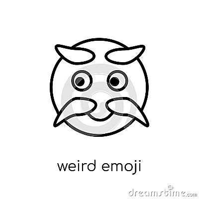 Weird emoji icon from Emoji collection. Vector Illustration