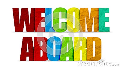 Welcome Aboard - illustration concept Stock Photo