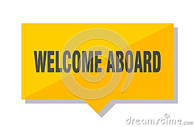 Welcome aboard price tag Vector Illustration