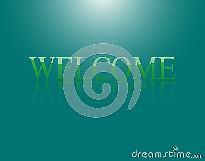 Welcome in shiny style Vector Illustration