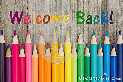 Welcome back message Stock Photo