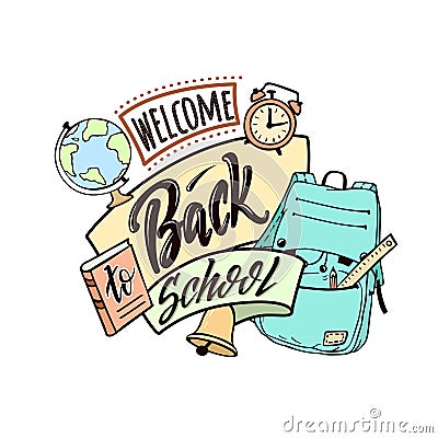 Welcome back school Vector Illustration