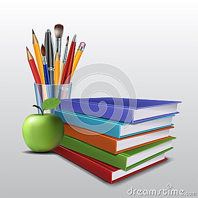 Welcome back to school background. Vector Illustration