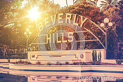 Welcome in Beverly Hills Editorial Stock Photo