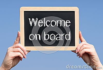 Welcome on board Stock Photo