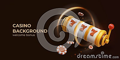 Welcome bonus. First deposit. Gambling advertisement, invitation for newcomers Vector Illustration