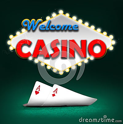 Welcome casino Stock Photo