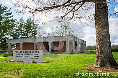 The Welcome Center at George Rogers Clark National Historical Park Editorial Stock Photo