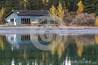 Welcome Center, Kathleen Lake, Kluane National Park and Reserve. Stock Photo