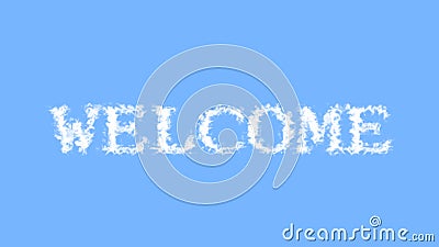 Welcome cloud text effect sky isolated background Stock Photo