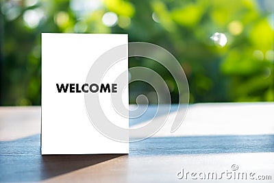 WELCOME Concept Communication Business open welcome to the team Stock Photo