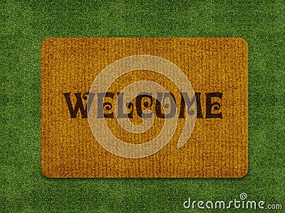Welcome doormat Stock Photo