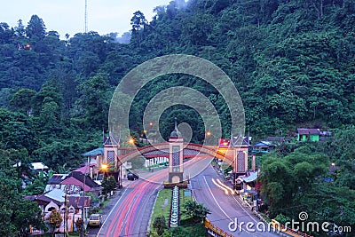 Welcome Gate Padang Panjang City West Sumatera Indonesia Editorial Stock Photo