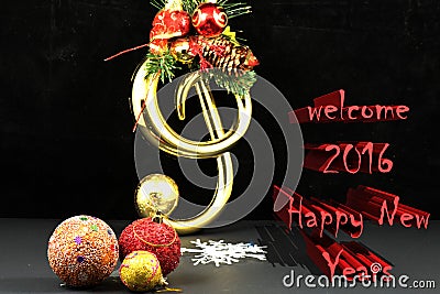 Welcome 2016 Happy New Years texture and background Stock Photo