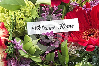 Welcome Home Card Stock Photo