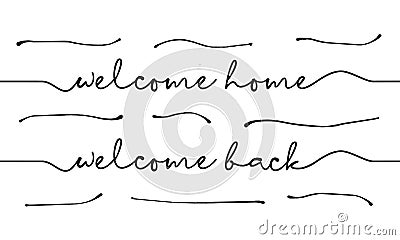 Welcome home. welcome back Vector Illustration