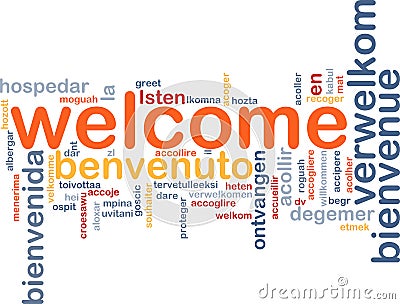 Welcome languages background concept Cartoon Illustration