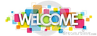 WELCOME letters banner Stock Photo