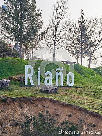 Welcome letters from RiaÃ±o in LeÃ³n Stock Photo