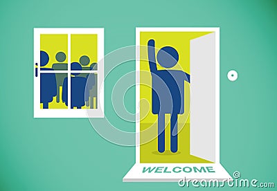 Welcome mat Vector Illustration