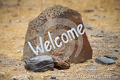 Welcome message Stock Photo
