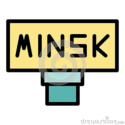 Welcome minsk icon vector flat Vector Illustration