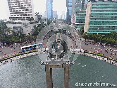 Welcome Monument (Monumen Selamat Datang) Indonesia Editorial Stock Photo