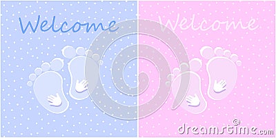Welcome new born baby Vector Illustration
