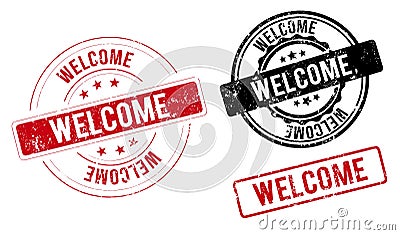Welcome ribbon sticker. welcome sign. welcome banner Vector Illustration