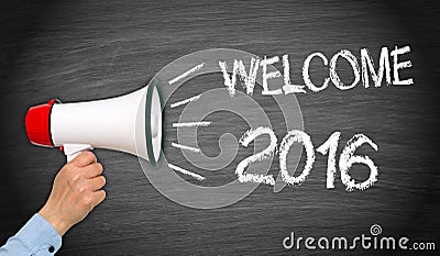 Welcome 2016 sign Stock Photo
