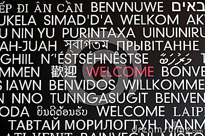 Welcome sign Stock Photo