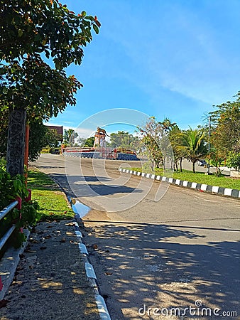 Welcome statue to West Kutai Regency Stock Photo