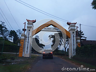 welcome statue at west java district Editorial Stock Photo