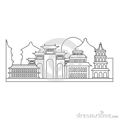 Welcome taiwan icon, outline style Vector Illustration