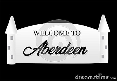Welcome to Aberdeen south dakota Vector Illustration