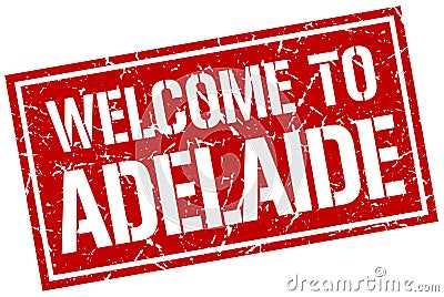 welcome to Adelaide stamp Vector Illustration