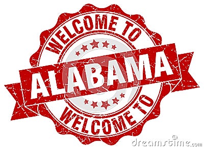 Welcome to Alabama seal Vector Illustration