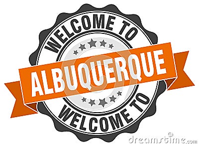 Welcome to Albuquerque seal Vector Illustration