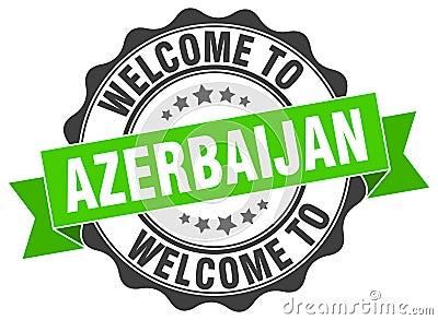 Welcome to Azerbaijan seal Vector Illustration