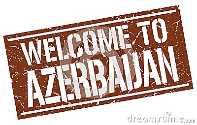 Welcome to Azerbaijan stamp Vector Illustration