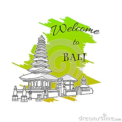 welcome to bali vector illustration design Vector Illustration