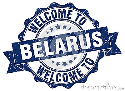 Welcome to Belarus seal Vector Illustration