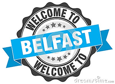 Welcome to Belfast seal Vector Illustration